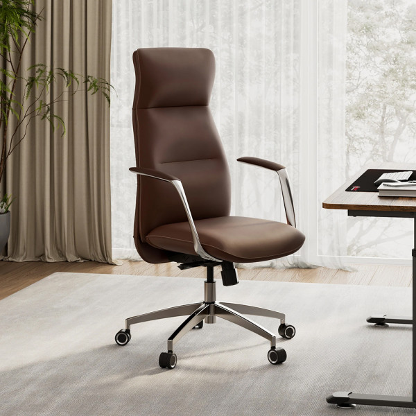 Eureka Ergonomic Royal Slim Executive Chair Brown  